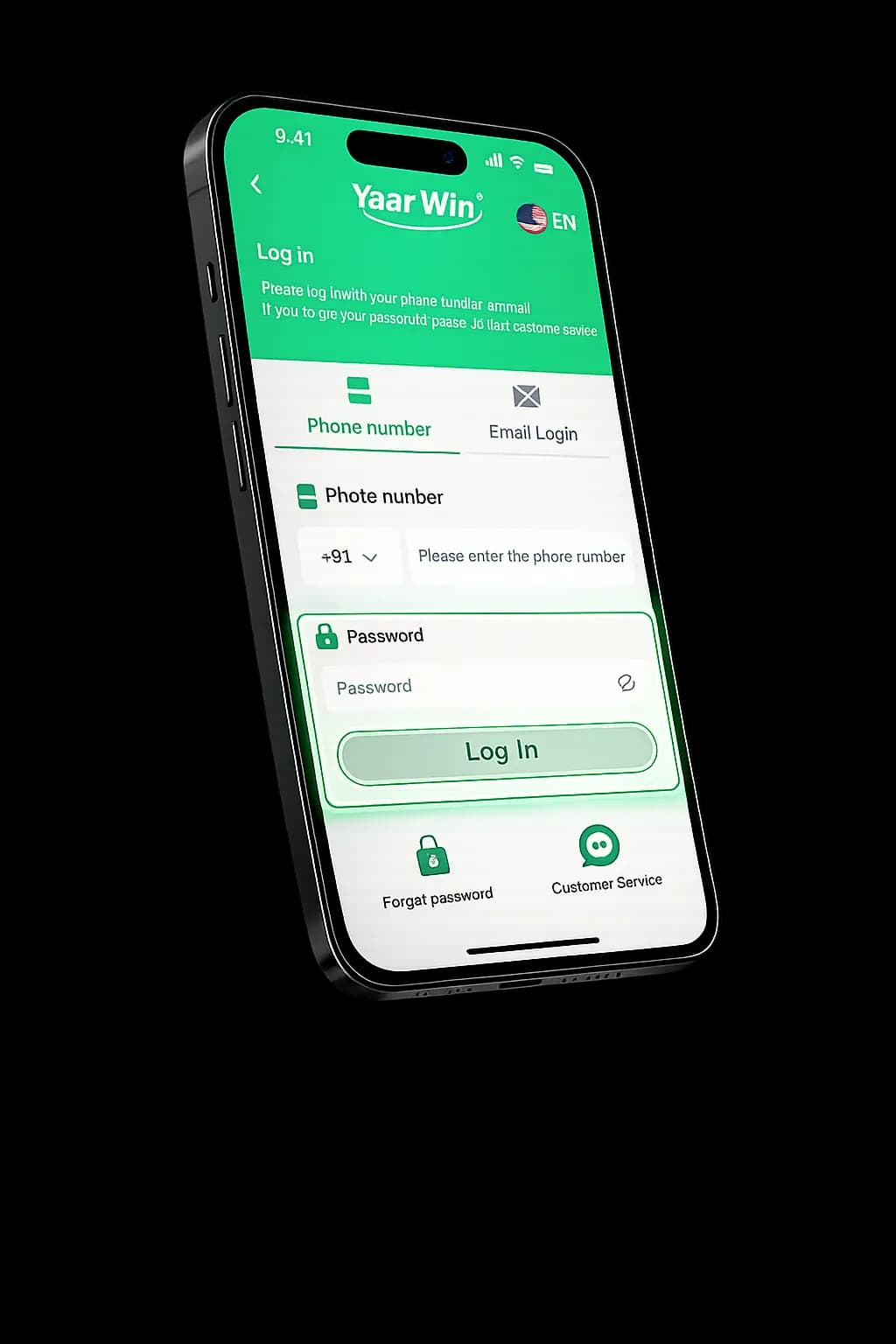 YaarWin login entry