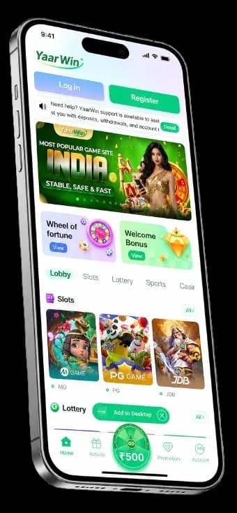 YaarWin app on mobile